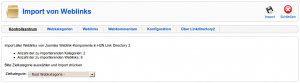 Import von Joomlas Weblinks